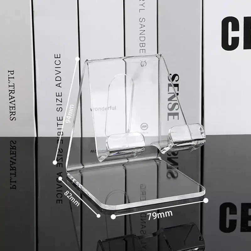 Tablet Stand Accessories - Transparenter Acryl-Handyständer, Minimalistischer Klarer Telefonhalter, Desktop-Ständer,