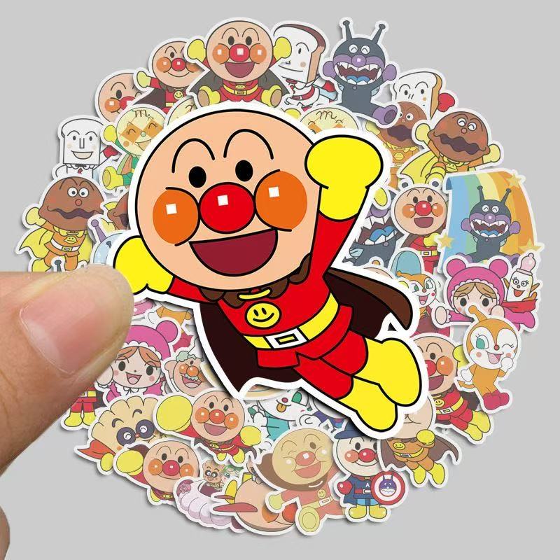 Tablet Accessories For Students - 50 Stück Cartoon-Anime-Bild Anpanman Aufkleber Kreativität