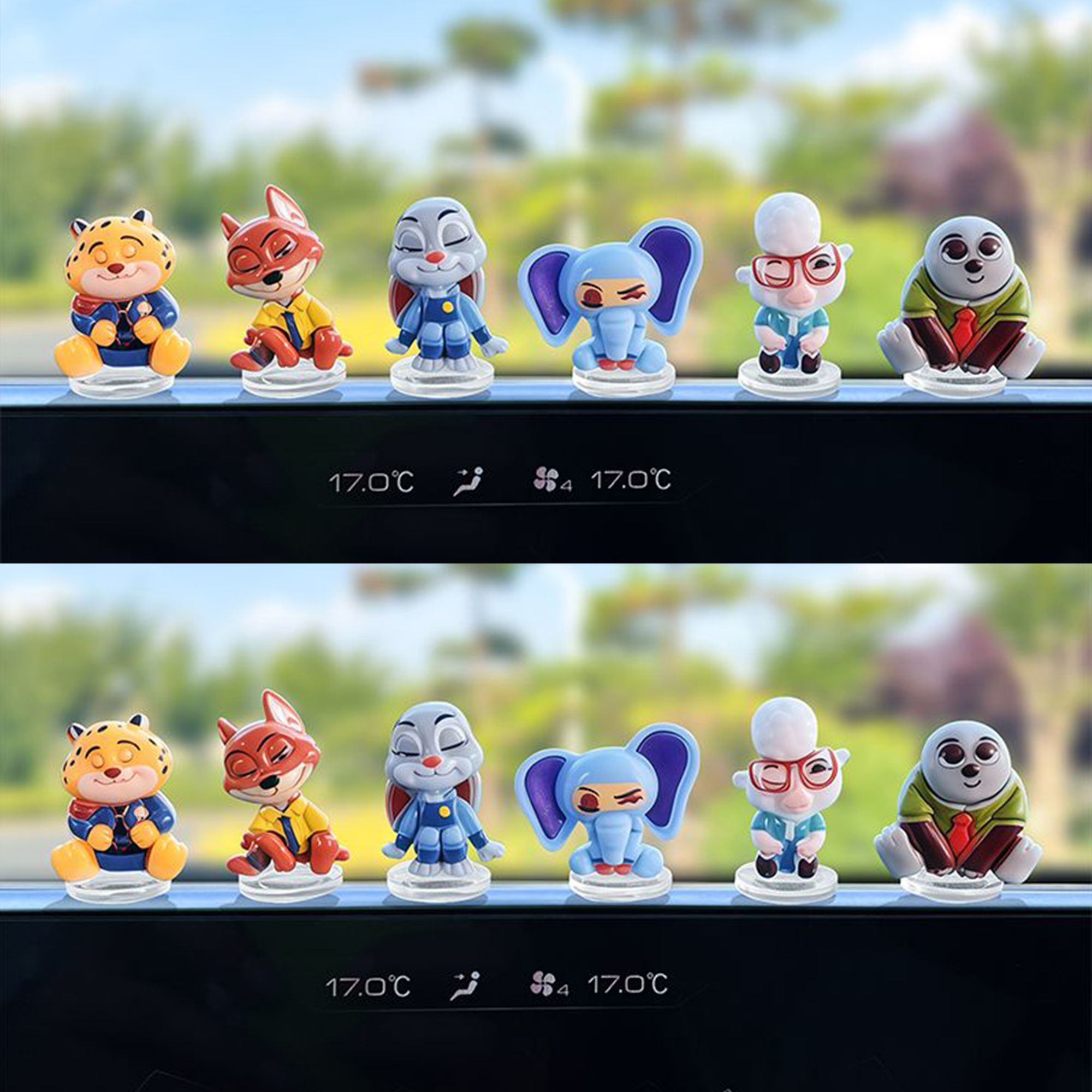 Tablet Accessory - Zootopia Cartoon-Auto-Ornament für die Autodekoration, Armaturenbrett-Dekoration,