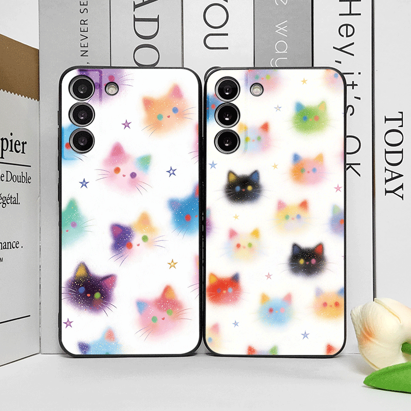 Huawei Nova 12 - Lustige Graffiti Bunte Katzenkopf Bedruckte Handyhülle