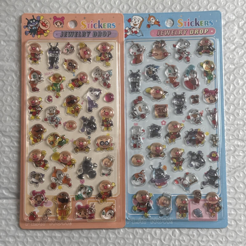 Tablet Accessory - Kawaii Anpanman 3D-Relief-Aufkleber, Kreativität, Cartoon-Kristallaufkleber, DIY-Handyhülle,